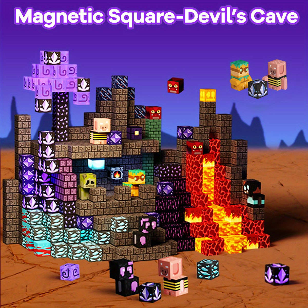 Magnetic Building Blocks Devil's Cave Educational Set